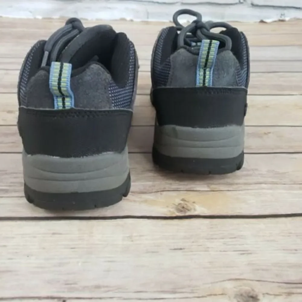 Northside Monroe Low Jr Suede Boys shoes Size 2Y Gray black lace up